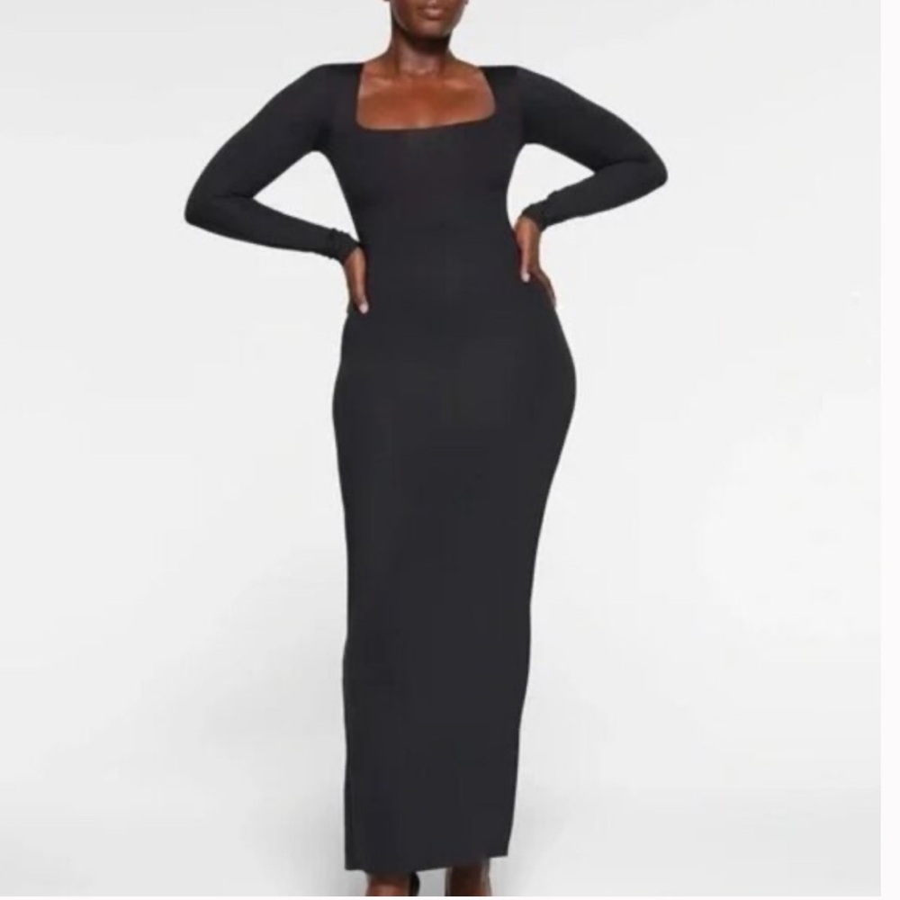 SKIMS Body Long Sleeve Long Slip Maxi Dress
